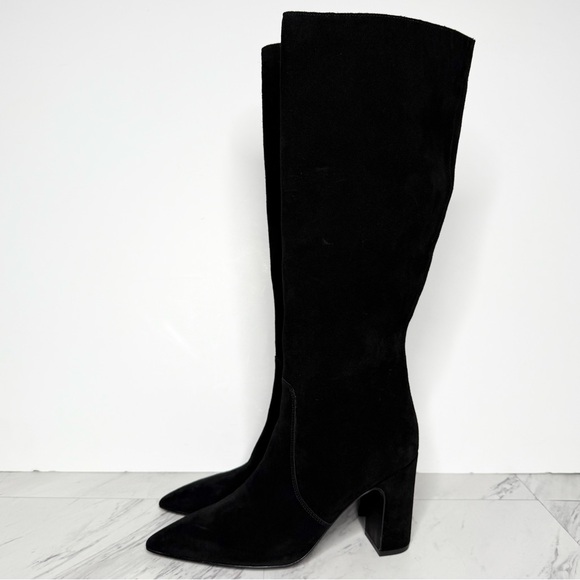 Steve Madden Shoes - Steve Madden Evey Black Suede Pointy Toe Heeled Tall Boot 7 1/2 M